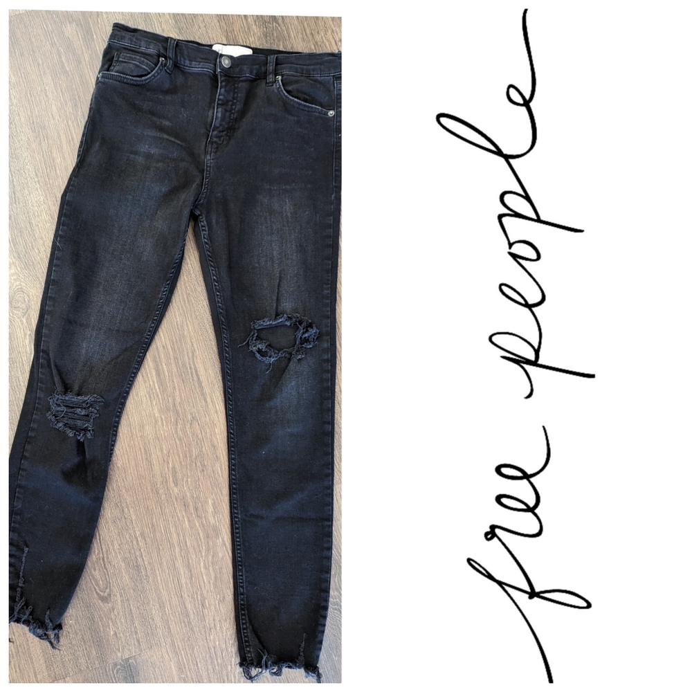 Free People | Raw Distressed Skinny Jeans